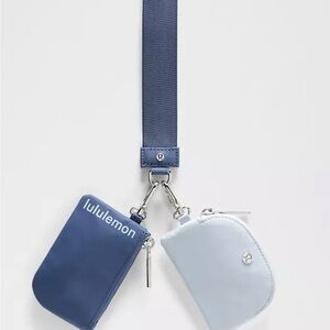 Lululemon Dual Pouch Wristlet NWT Brilliant Blue Starch Blue